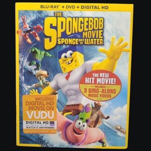 BLU-RAY+DVD "THE SPONGEBOB MOVIE SPONGE OUT OF WATER" 2 DISC SET